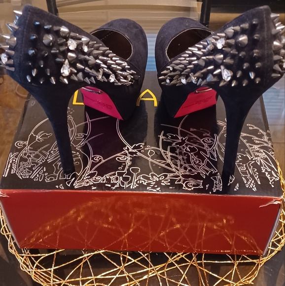 Quip Luxe Designer Shoe High Heel Pump Size 7.5 Color: Black - Picture 4 of 5